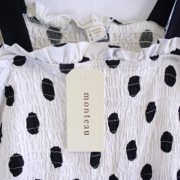 Monteau Smocked Polka Dot Dress - Picture 5 of 5